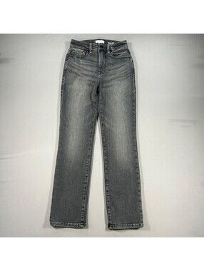 Good American Jeans Womens Size 8 Gray Good Legs Straight Mid Rise